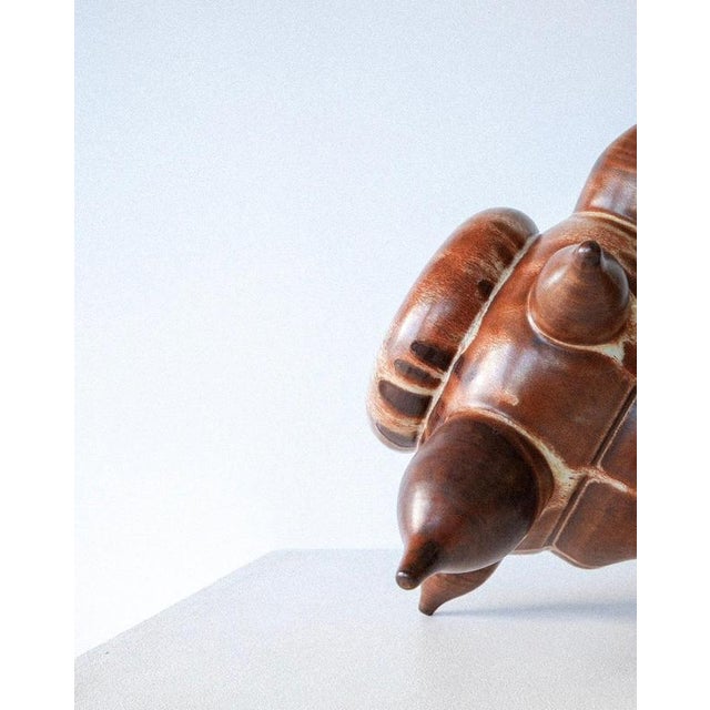 Orbitae Vase in Glazed Iron-Rich Stoneware by Robin Kerr For Sale - Image 4 of 8