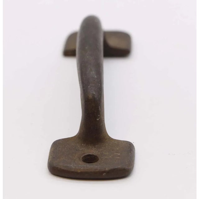 Pair of Mid 20th Century Cast Iron Bridge Drawer Pulls For Sale - Image 4 of 6