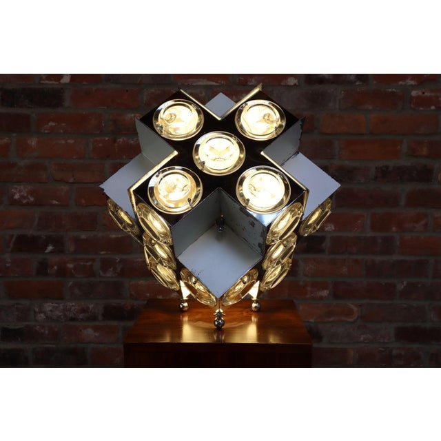 Vintage Italian Modernist "Stilkronen" Chrome Table Lamp by Oscar Torlasco For Sale - Image 13 of 18