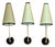 Wall Lights in the style of Jean Royere, 1950s, Set of 3 For Sale