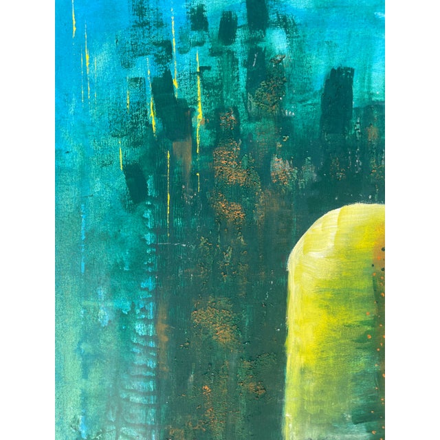 Mid-Century Modern Large Abstract Acrylic on Canvas by Diego Rdz For Sale - Image 3 of 8