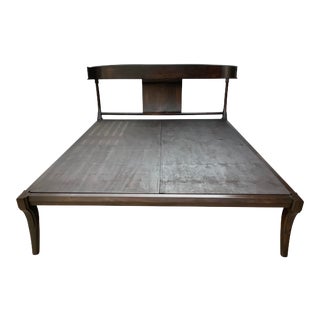 Mid Century Modern Klismos Style King Bedframe For Sale