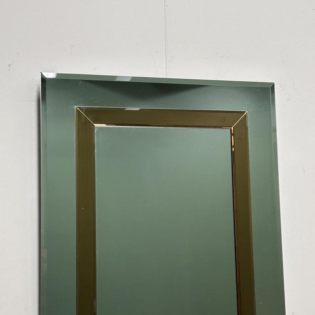 Large German Beveled Mirror with Bronze-Tinted Border from Schöninger, 1980s For Sale - Image 9 of 11
