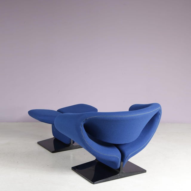 Set of Dutch Ribbon Chair with Ottoman by Pierre Paulin for Artifort, 1970 For Sale - Image 11 of 15
