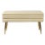 Metal Ziva Cream Velvet Storage Bench For Sale - Image 7 of 7