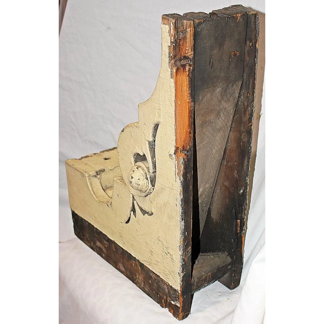 Antique White Wood American Corbel For Sale In West Palm - Image 6 of 6