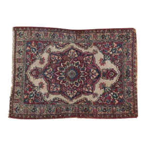 Antique Kermanshah Square Rug Mat - 1'10" X 2'7"