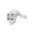 Art Deco Multi Sapphire Cocktail Ring in 18k Solid White Gold With Diamonds Size 7 For Sale - Image 3 of 8