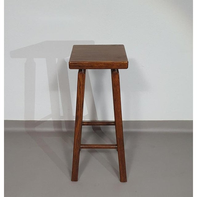 Oak Stools, 1960s, Set of 3 For Sale - Image 9 of 18