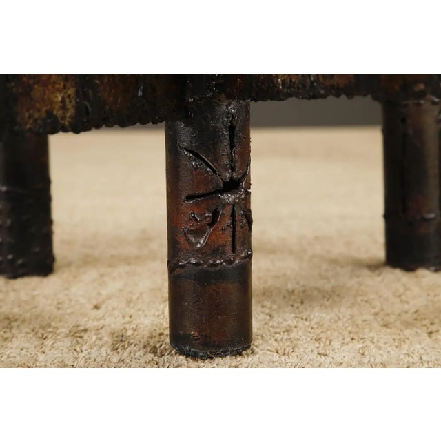 Paul Evans Brutalist Cocktail Table in Patinated Steel and Bronze, C. 1970 For Sale - Image 12 of 16