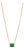 Certified 7.7ct Octagon-Cut Green Emerald Solitaire Necklace in 14k Gold For Sale