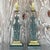 Verdigris Vintage Boho Maitland Smith Patinated Fleur De Lys Lamps - a Pair For Sale - Image 8 of 13