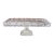 Vintage quilted crystal pedestal dish tazza footed pastry dish For Sale