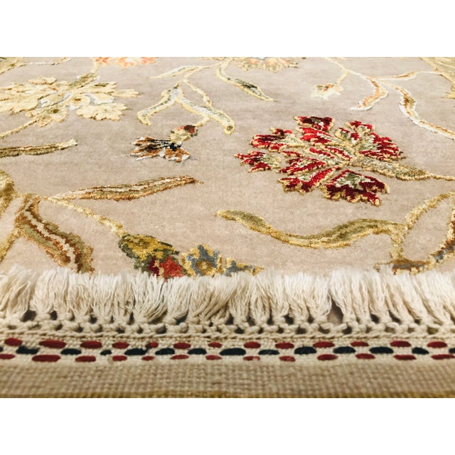 Handmade Wool and Silk Jaipur Carpets, 1980s, Set of 2 For Sale - Image 4 of 11