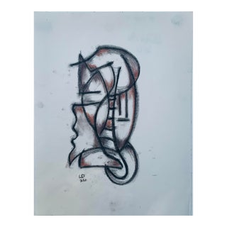 Abstract Original Charcoal Drawing by Louie DeVito For Sale