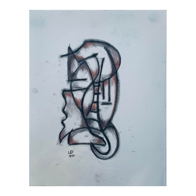 Abstract Original Charcoal Drawing by Louie DeVito For Sale