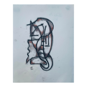 Abstract Original Charcoal Drawing by Louie DeVito