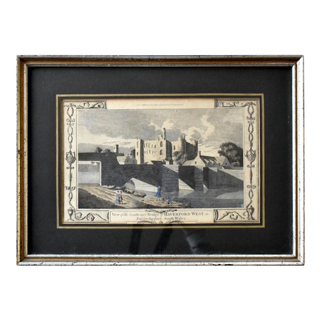 Antique 1754 Engraving of a British Castle For Sale