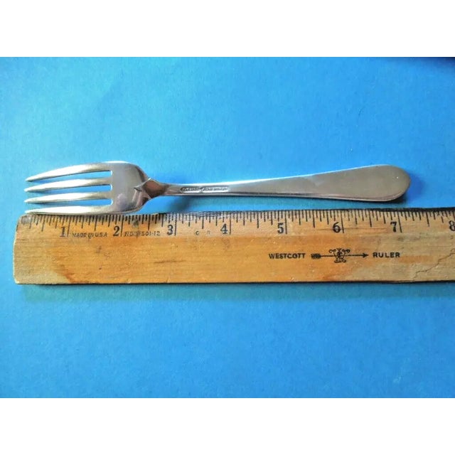 Mid-Century Modern 1932 Alvin Bridal Bouquet Sterling Silver Dinner Fork - No Mono For Sale - Image 3 of 5
