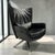 2000 - 2009 Black Leather Maua Swivel Chair with Lumbar Pillow from Design On Stock For Sale - Image 5 of 17