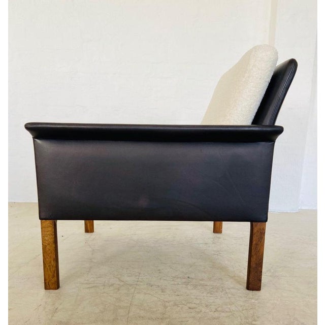 Vintage Danish Brown Leather Lounge Chair by Hans Olsen, 1960s For Sale - Image 4 of 15