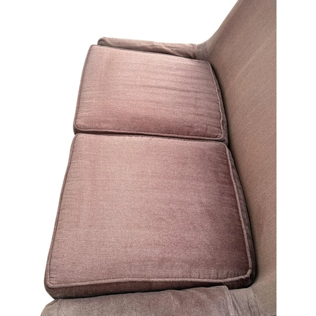 Mid Century Brown Upholstered Sofa by Prestige for Bassett For Sale In New York - Image 6 of 12