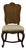 High End Vintage Solid Walnut Louis XV French Provincial Cane Back Dining Side Chair 640-551 For Sale