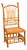 English 1890s Bamboo Slipper Chair with Fan Back, Rattan Seat and Casters For Sale