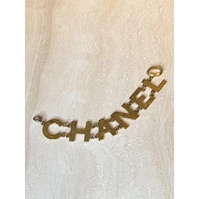 Brass Monumental Chanel Logo Belt Buckle For Sale - Image 8 of 12