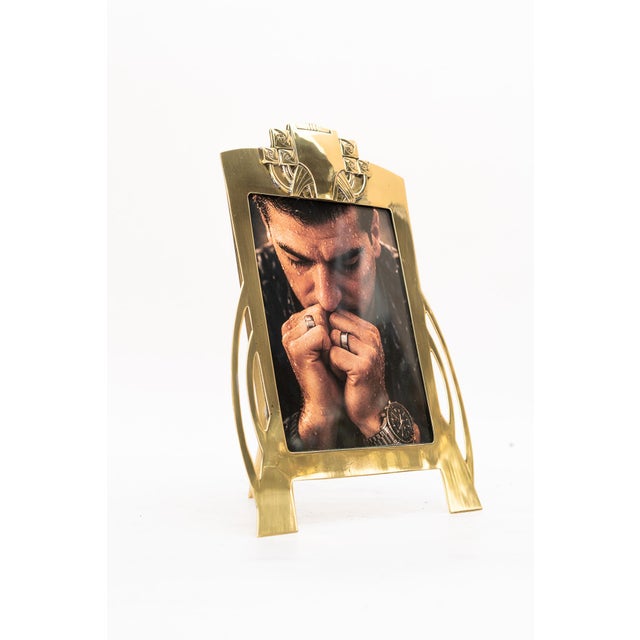 Art Nouveau Picture Frame with Glass, 1910s For Sale - Image 3 of 17