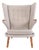 Model AP19 Papa Bear Chair in Light Grey Hallingdal Fabric and Teak attributed to Hans J. Wegner for PP Møbler, 1950s For Sale