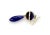Late 20th Century Pair of Diamond Star & Lapis 9k Two Tone Gold Drop Dangle Earrings For Sale - Image 4 of 5