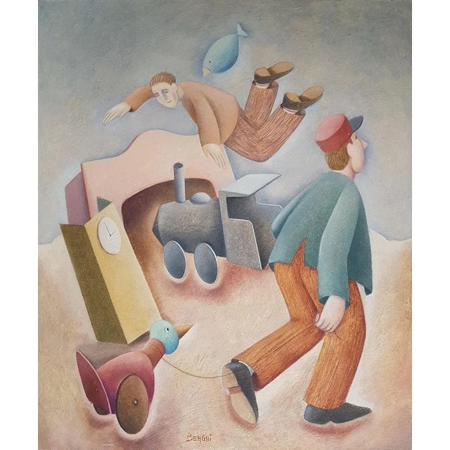 Ritorno a Casa - Original Oil on Wooden Panel by C. Benghi - 2000s 2000s For Sale - Image 3 of 3