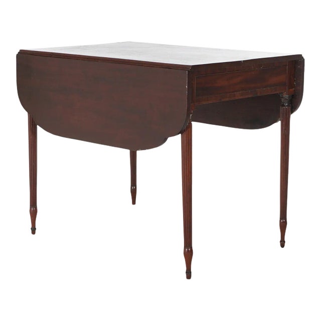 Antique Sheridan Pembroke Drop Leaf Mahogany Table Circa 1820 For Sale