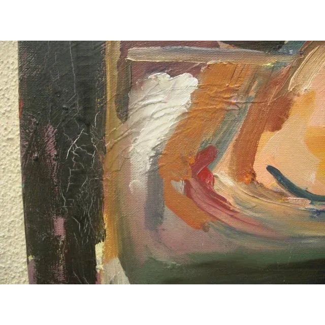 Mid Century Modern Impressionist Nude Holding Painting For Sale - Image 9 of 12