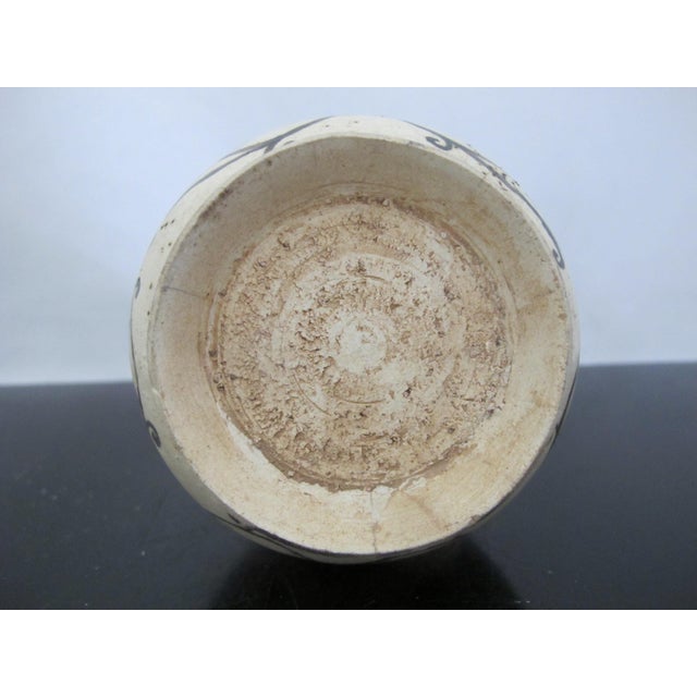 Chinese Cizhou Kiln Style Flower Design Glazed Pottery Vase For Sale - Image 12 of 15
