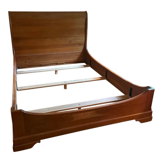 Stickley LaRochelle Queen Sleigh Bed; Solid Cherry; Stickley Marking; Discontinued; Highly Collectible For Sale