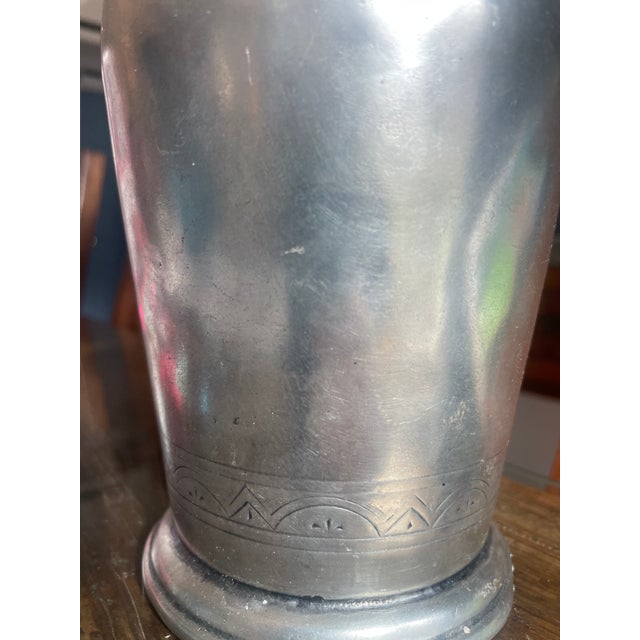 Mid 20th Century Vintage Arte Italica Tavola Marinoni Pewter Lamp Base For Sale - Image 5 of 12