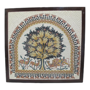 Hisham's Palace Tree of Life Animals Mosaic Tile Wall Hanging