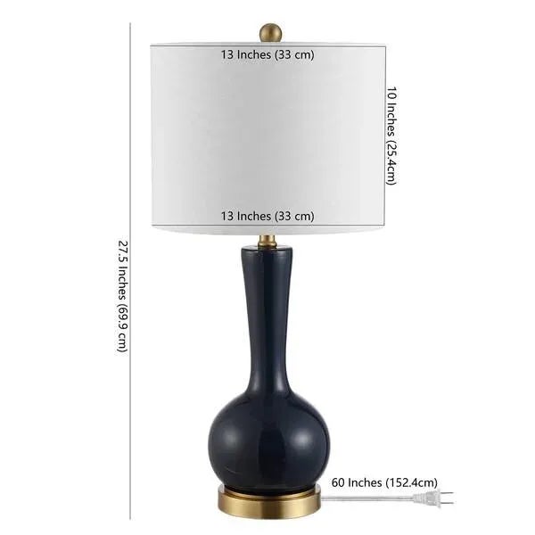 Not Yet Made - Made To Order Safavieh Gaetna Glass Table Lamp - Navy For Sale - Image 5 of 6