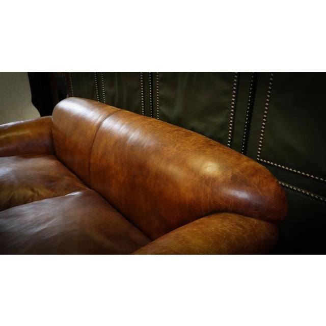 Large George Smith Two-Seater Club Sofa in Leather, 2010s For Sale - Image 6 of 18