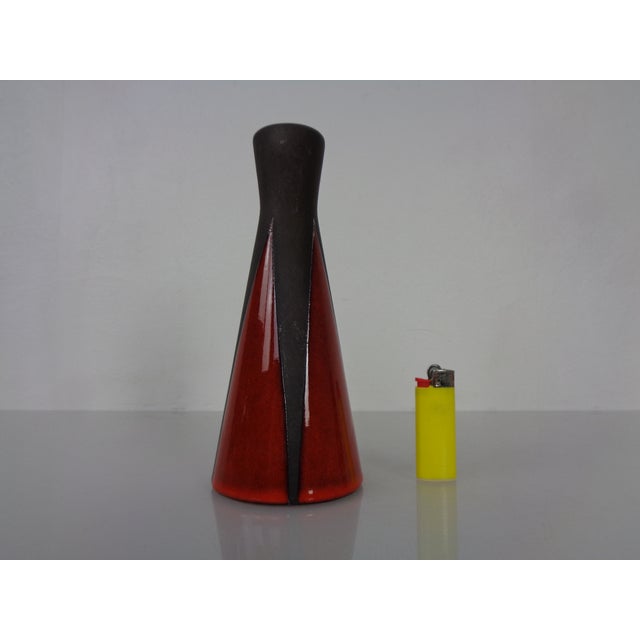 Studio ceramic vase from the 1960s. Labeled on the underside.