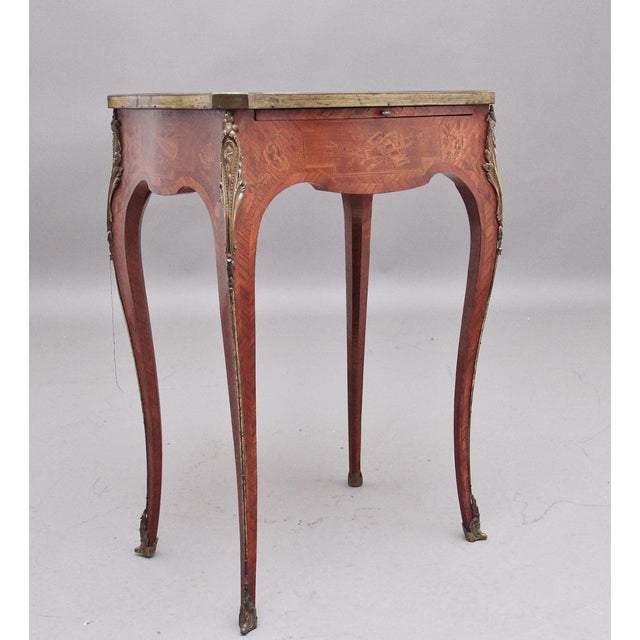 Early 20th Century French Kingwood and Marquetry Side Table, 1910 For Sale - Image 15 of 16