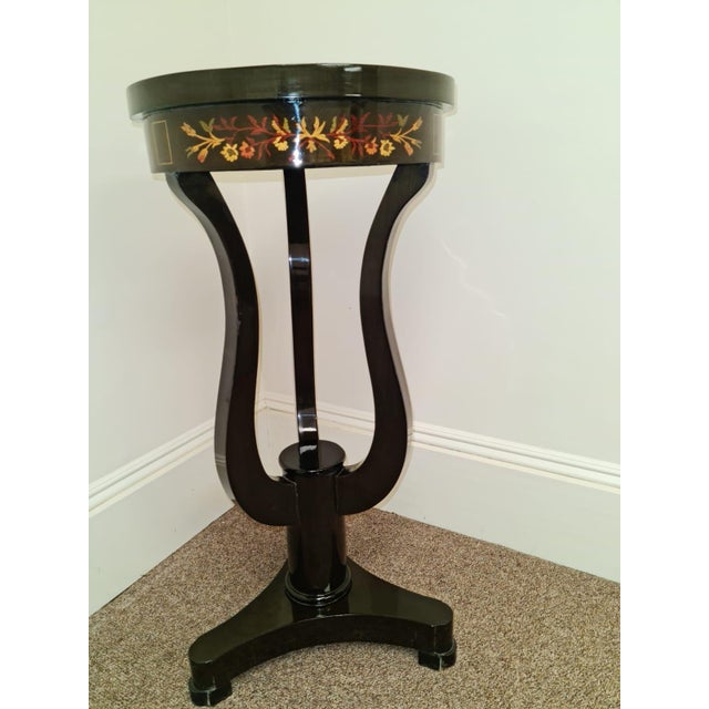 2020s French Style Lyre-Shaped , Petite Coffee Side Table For Sale - Image 5 of 9