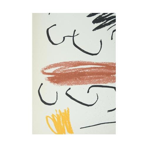 Joan miró (1893-1983) obra inedita recent v original color lithograph on vellum, 22 x 30 cm published by sala gaspar...