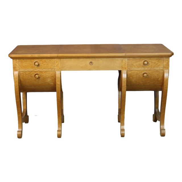 20th Century Dressing Table in Amboyna Burl For Sale