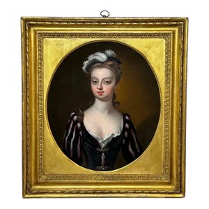 18th Century Oil Painting British Countess of Guilford Lady Lucy North Née Montagu – Circle of John Vanderbank