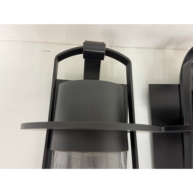 Black Modern Forms Balthus Large Outdoor Sconces, Pair For Sale - Image 8 of 12