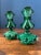Art Deco Malachite Glass Perfume Bottles Pair For Sale - Image 16 of 18