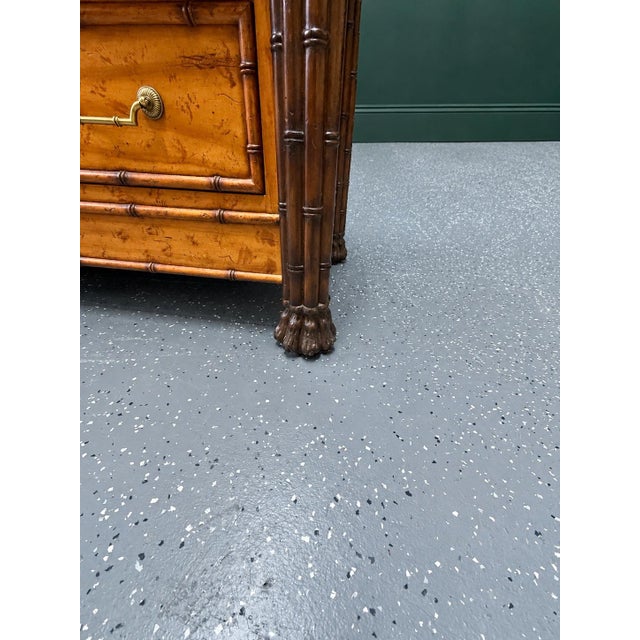 Late 20th Century Aesthetic Style Faux Bamboo Chest of Drawers For Sale - Image 10 of 12